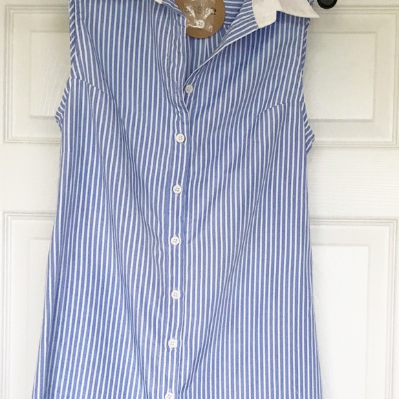 NWT Essue Sleeveless Open-Back Shirt Dress Size M - Picture 2 of 6